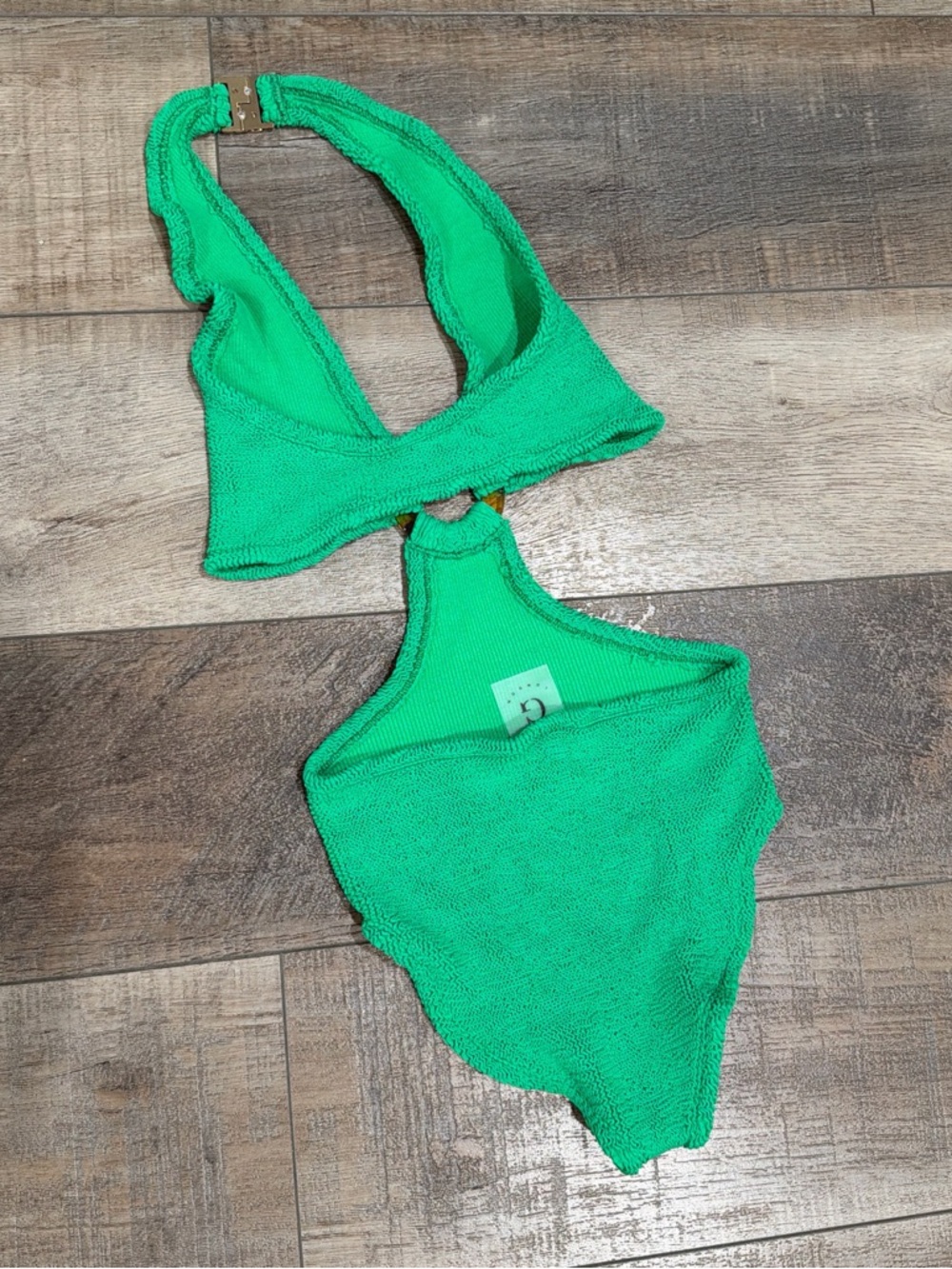 Hunza G Ursula one piece swimsuit in emerald green - Picture 4 of 7